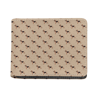 German Shepherd Dog Pattern Print Bifold Wallet