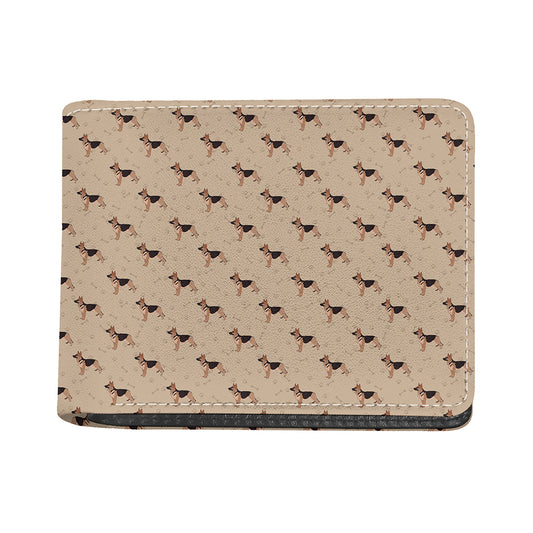 German Shepherd Dog Pattern Print Bifold Wallet
