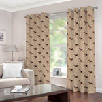 German Shepherd Dog Pattern Print Blackout Grommet Curtains