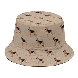 German Shepherd Dog Pattern Print Bucket Hat