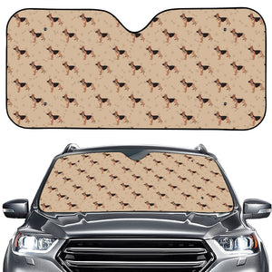 German Shepherd Dog Pattern Print Car Windshield Sun Shade