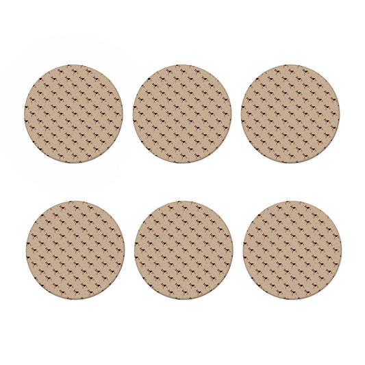 German Shepherd Dog Pattern Print Coaster Set