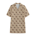 German Shepherd Dog Pattern Print Cotton Hawaiian Shirt