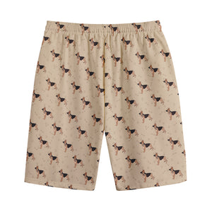 German Shepherd Dog Pattern Print Cotton Shorts