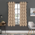 German Shepherd Dog Pattern Print Grommet Curtain Panels