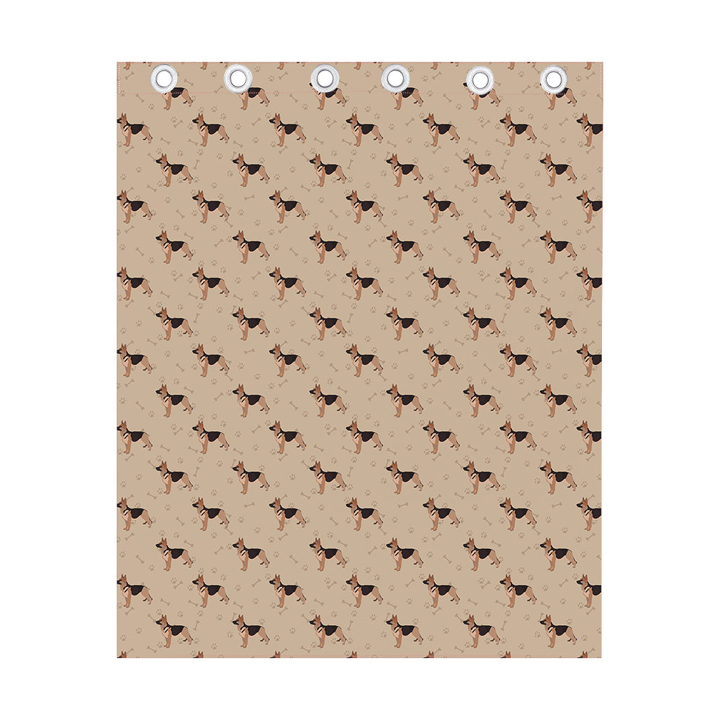 German Shepherd Dog Pattern Print Curtain