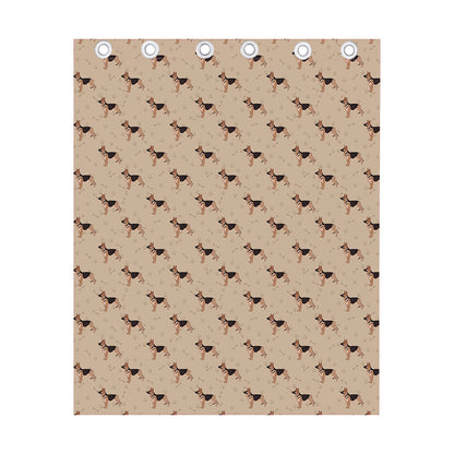 German Shepherd Dog Pattern Print Curtain