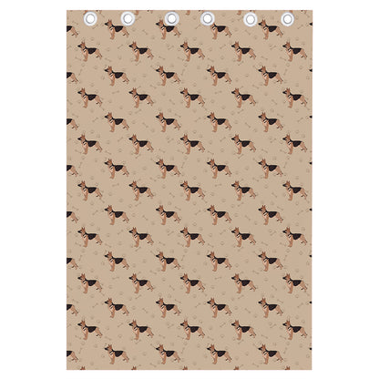German Shepherd Dog Pattern Print Curtain