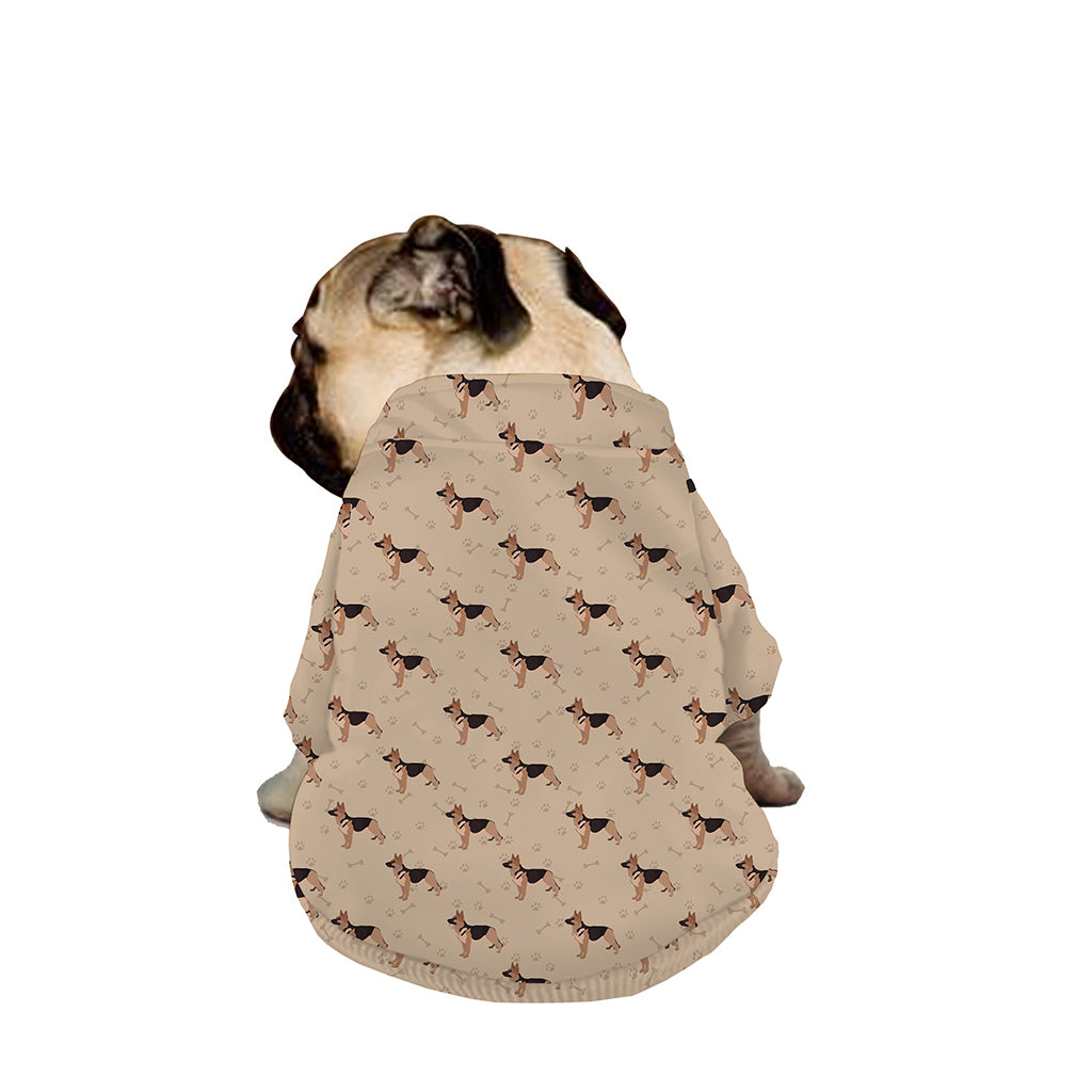 German Shepherd Dog Pattern Print Dog Zip Up Jacket