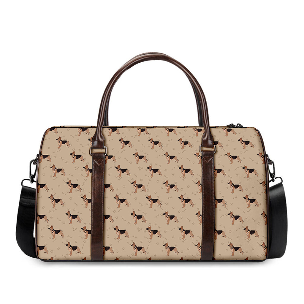 German Shepherd Dog Pattern Print Duffle Bag