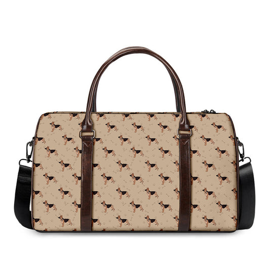German Shepherd Dog Pattern Print Duffle Bag