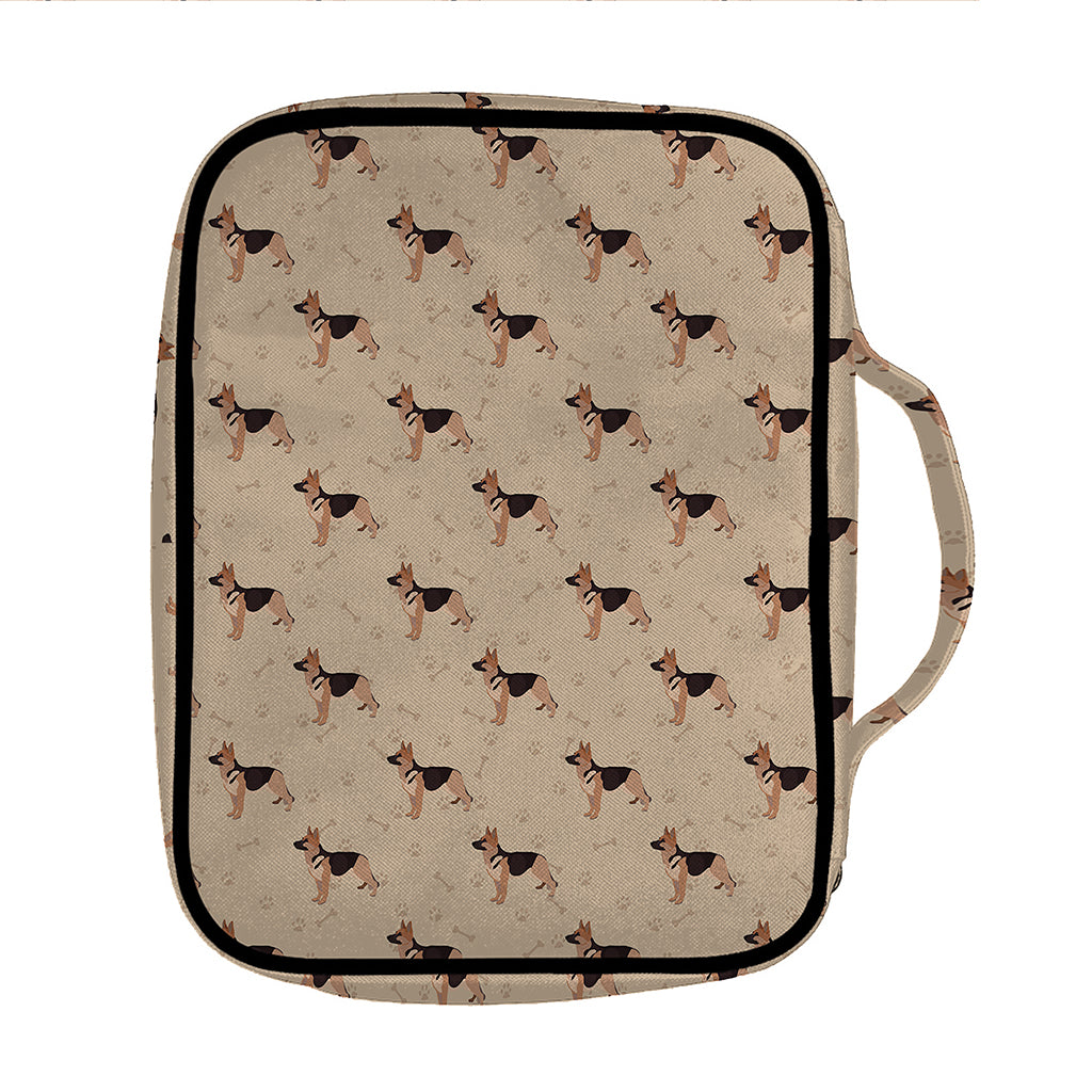German Shepherd Dog Pattern Print Front Pocket Bible Bag