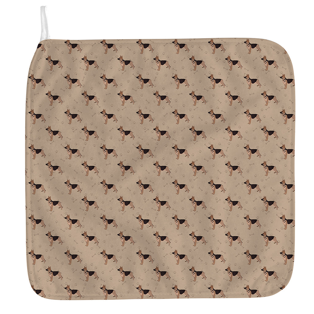 German Shepherd Dog Pattern Print Hand Towel