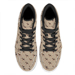 German Shepherd Dog Pattern Print High Top Leather Sneakers