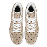 German Shepherd Dog Pattern Print High Top Leather Sneakers