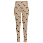 German Shepherd Dog Pattern Print High-Waisted Pocket Leggings