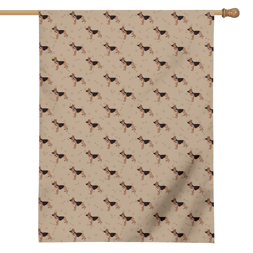 German Shepherd Dog Pattern Print House Flag