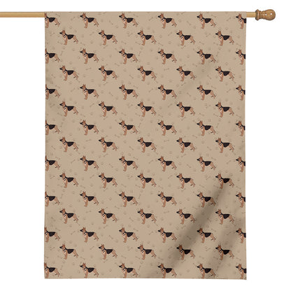 German Shepherd Dog Pattern Print House Flag