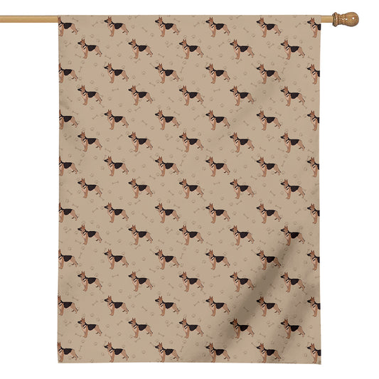 German Shepherd Dog Pattern Print House Flag