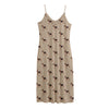 German Shepherd Dog Pattern Print Jersey Midi Cami Dress