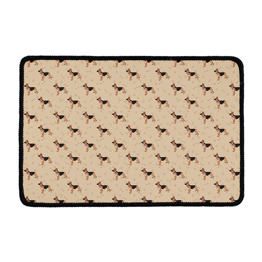 German Shepherd Dog Pattern Print Kitchen Mat