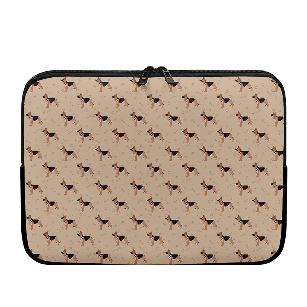 German Shepherd Dog Pattern Print Laptop Sleeve