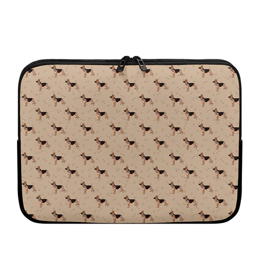 German Shepherd Dog Pattern Print Laptop Sleeve