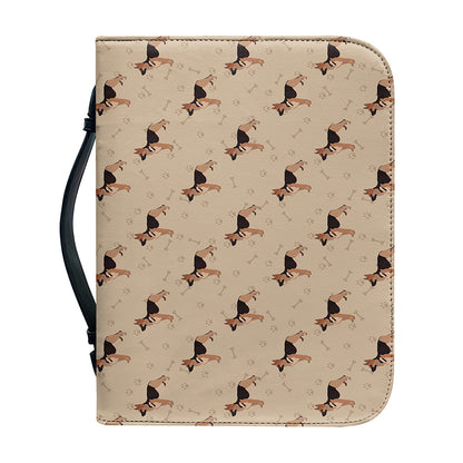 German Shepherd Dog Pattern Print Leather Bible Cover