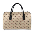 German Shepherd Dog Pattern Print Leather Duffel Bag