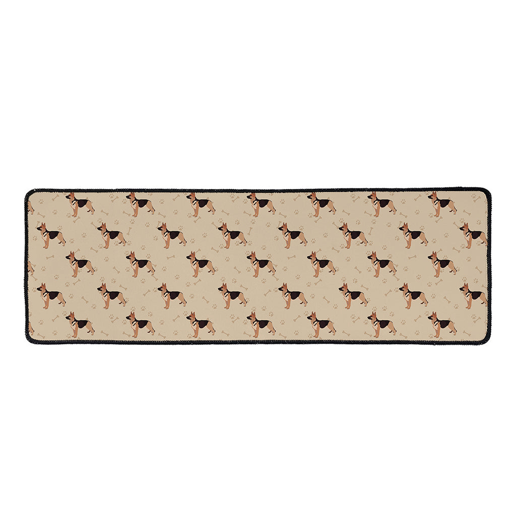 German Shepherd Dog Pattern Print Long Kitchen Mat