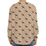 German Shepherd Dog Pattern Print Long Sleeve Baseball Jersey