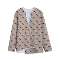 German Shepherd Dog Pattern Print Long Sleeve Short Coat
