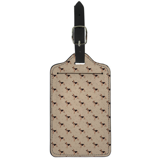 German Shepherd Dog Pattern Print Luggage Tag