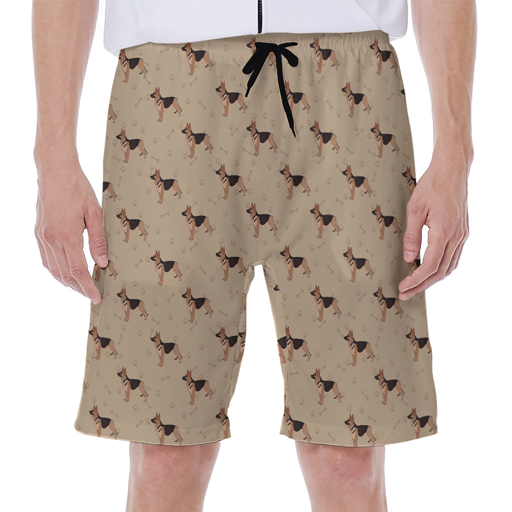 German Shepherd Dog Pattern Print Men's Beach Shorts