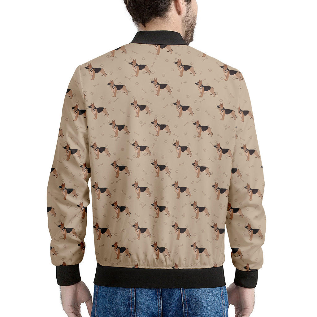 German Shepherd Dog Pattern Print Men's Bomber Jacket