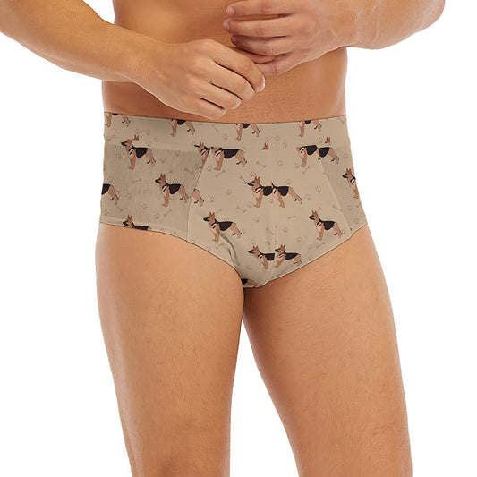 German Shepherd Dog Pattern Print Men's Briefs