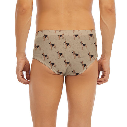 German Shepherd Dog Pattern Print Men's Briefs