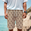 German Shepherd Dog Pattern Print Men's Cargo Shorts