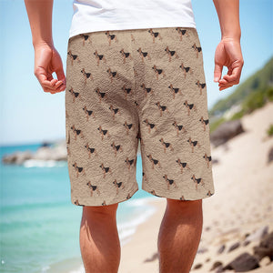 German Shepherd Dog Pattern Print Men's Cargo Shorts