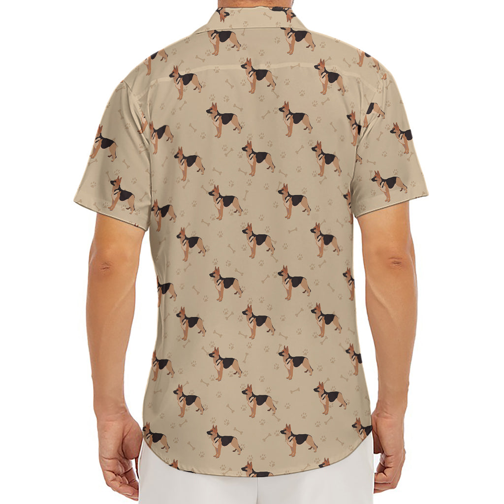 German Shepherd Dog Pattern Print Men's Deep V-Neck Shirt