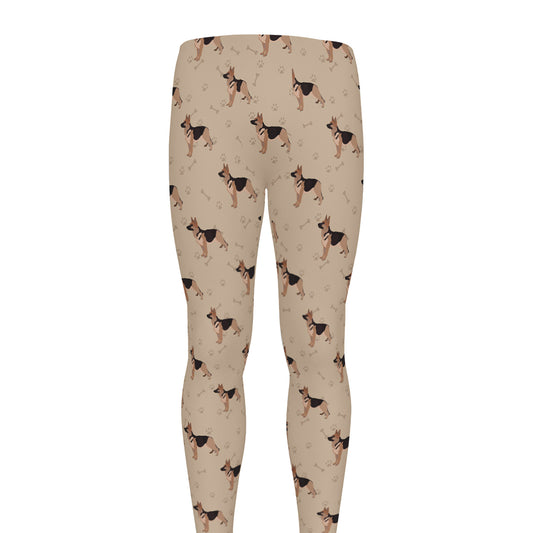 German Shepherd Dog Pattern Print Men's leggings