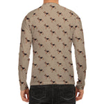 German Shepherd Dog Pattern Print Men's Long Sleeve Rash Guard