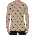 German Shepherd Dog Pattern Print Men's Long Sleeve T-Shirt