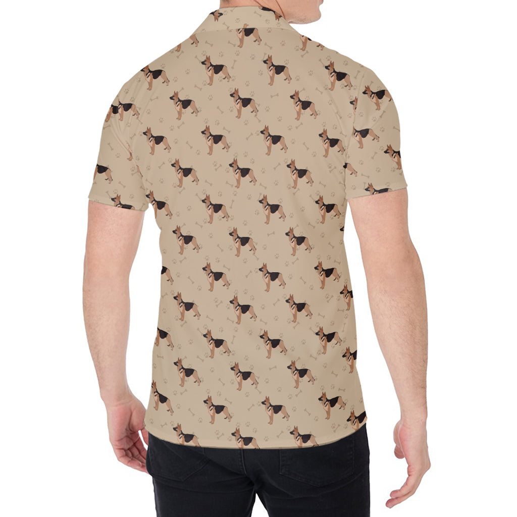 German Shepherd Dog Pattern Print Men's Shirt