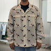 German Shepherd Dog Pattern Print Men's Shirt Jacket