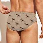 German Shepherd Dog Pattern Print Men's Swim Briefs