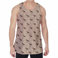 German Shepherd Dog Pattern Print Men's Velvet Tank Top
