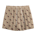 German Shepherd Dog Pattern Print Mesh Shorts