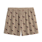 German Shepherd Dog Pattern Print Mesh Shorts