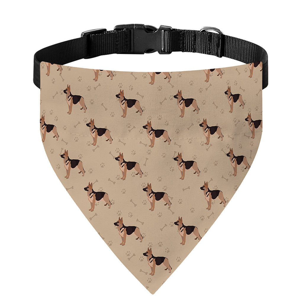German Shepherd Dog Pattern Print Over The Collar Dog Bandana